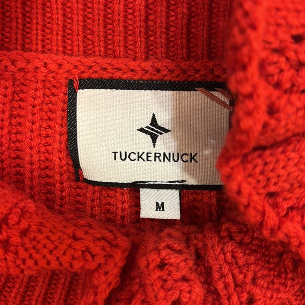 Tuckernuck Red Ruffle Neck Sweater - Picture 6 of 6